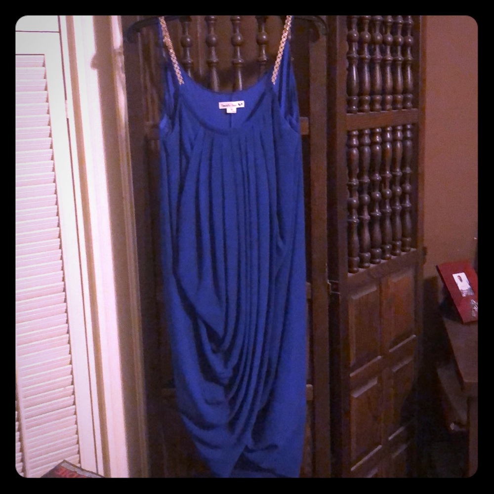 Double Zero blue dress with silver straps